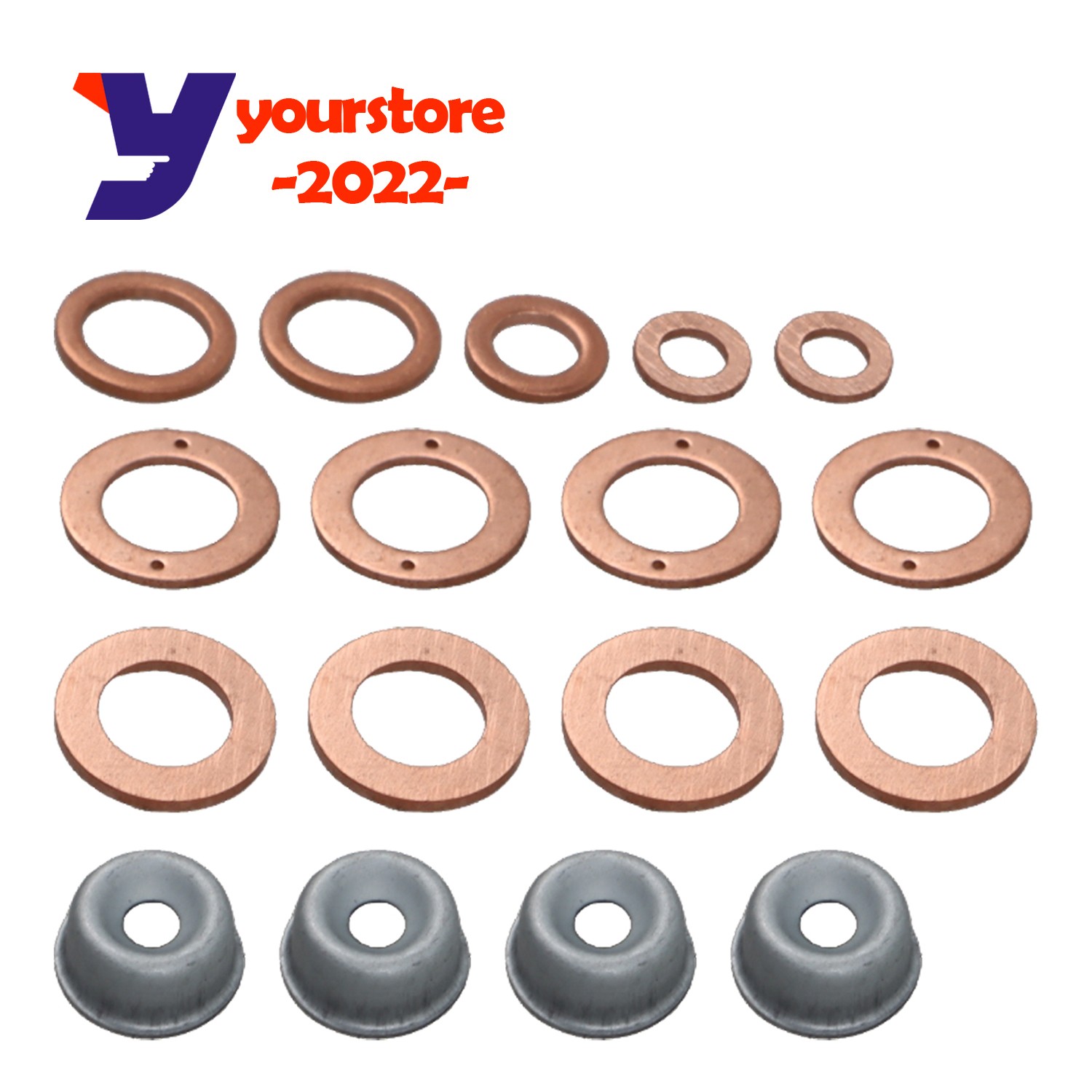 New Injector Seal Kit for Kubota V2203 V2403 V1902 V1702 V1505 19077-53650 4 CYL