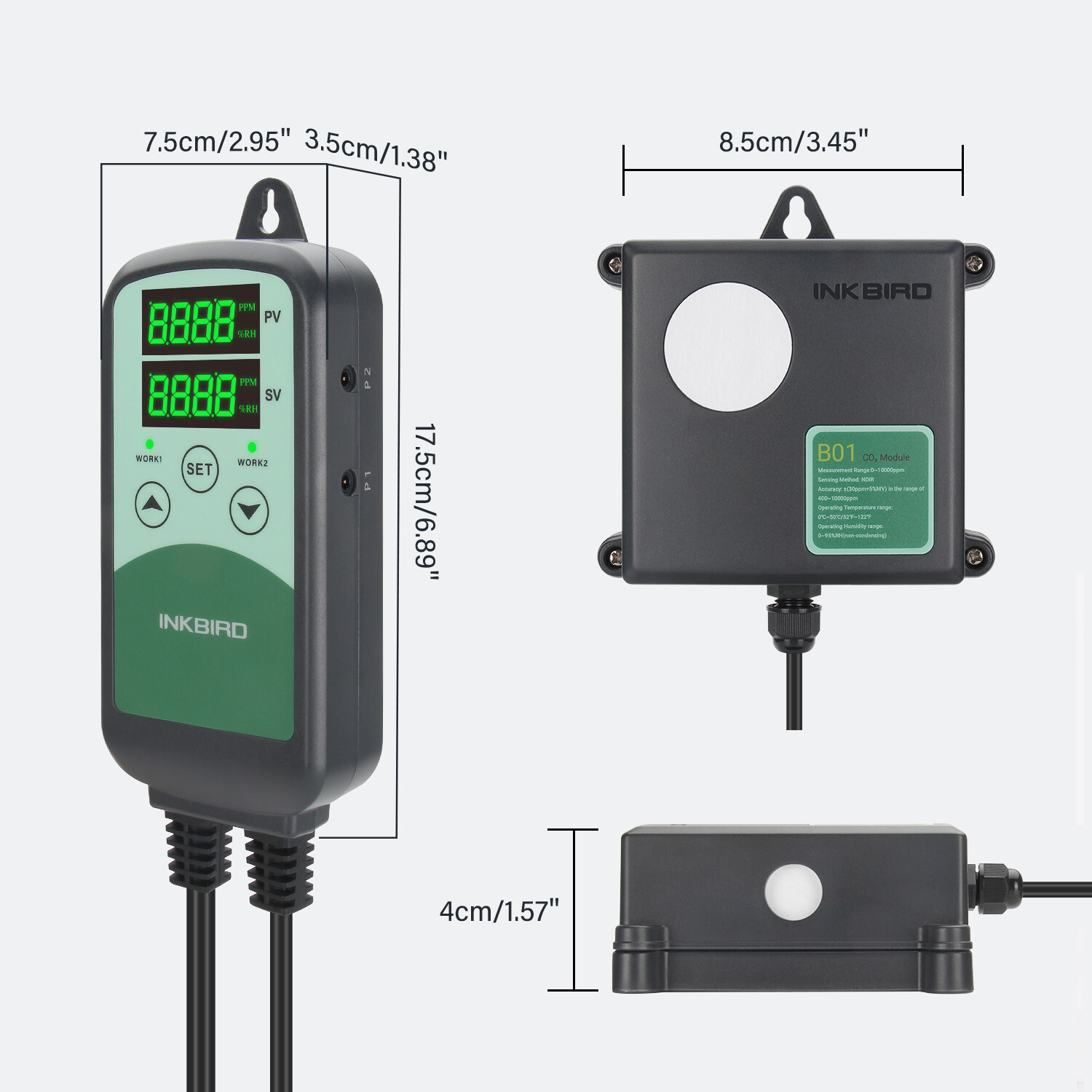 Inkbird Digital CO2 Controller Regulator Monitor for Greenhouse