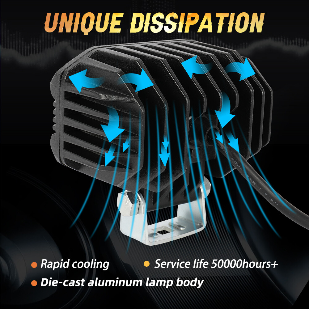 For Can-Am Commander 1000/Maverick Roof 40" +7" LED Light Bar+2" Dual Color Pods