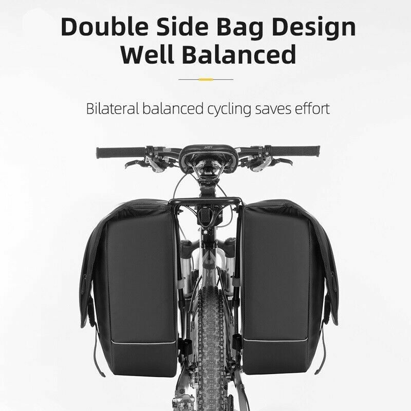 ROCKBROS Cycling Bike Pannier Waterproof Large Capacity Bike Rear Rack Bag 2pcs