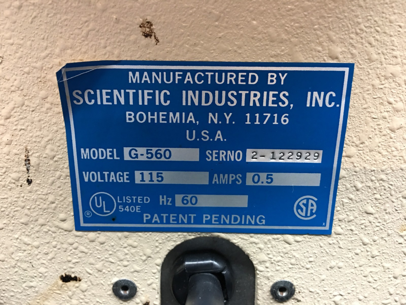 Fisher Scientific Model G-560 Vortex Genie 2 Mixer Cat No 12-812 with WARRANTY