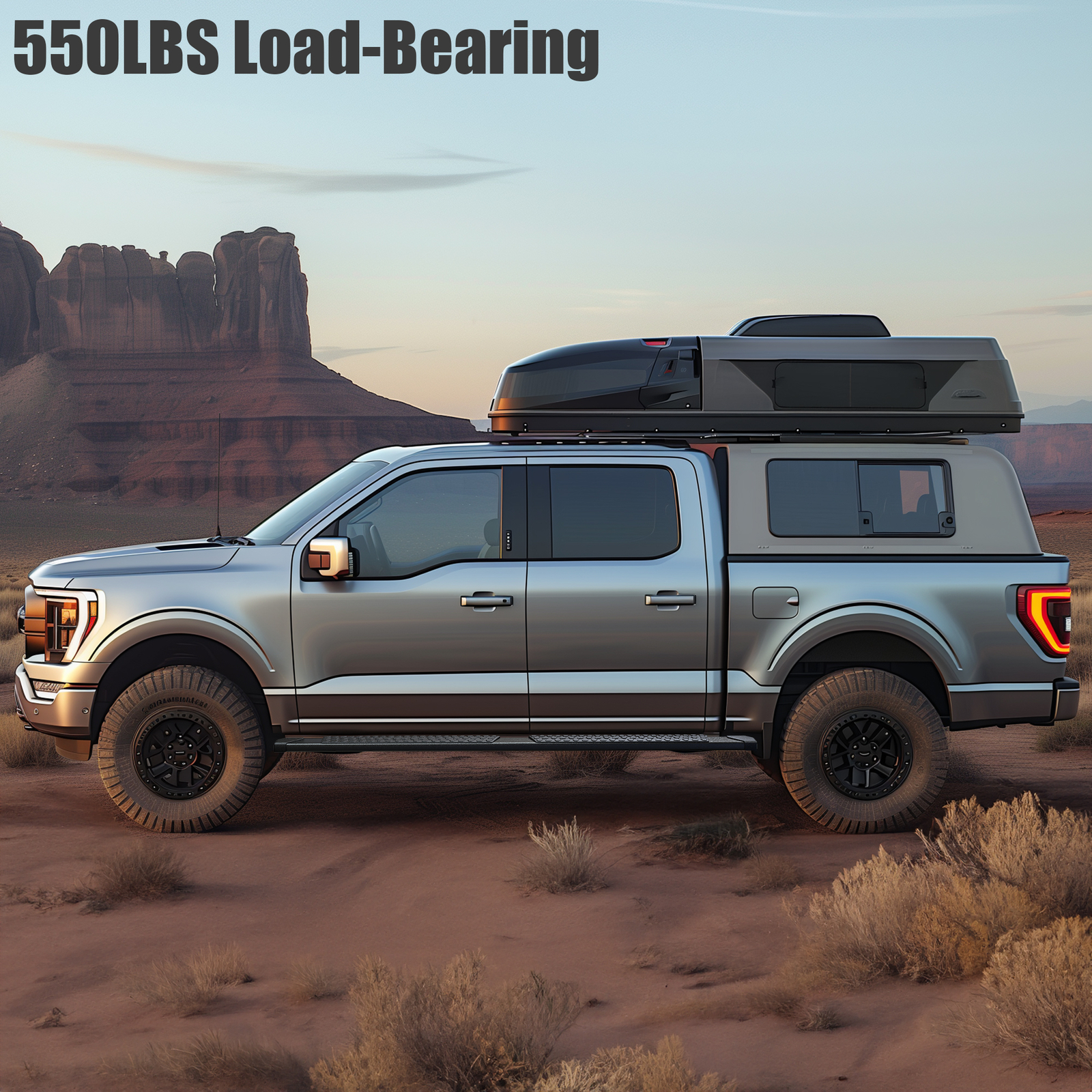 Black Running Boards for 2019-2026 Dodge Ram 1500 Crew Cab 6" Nerf Bar Side Step