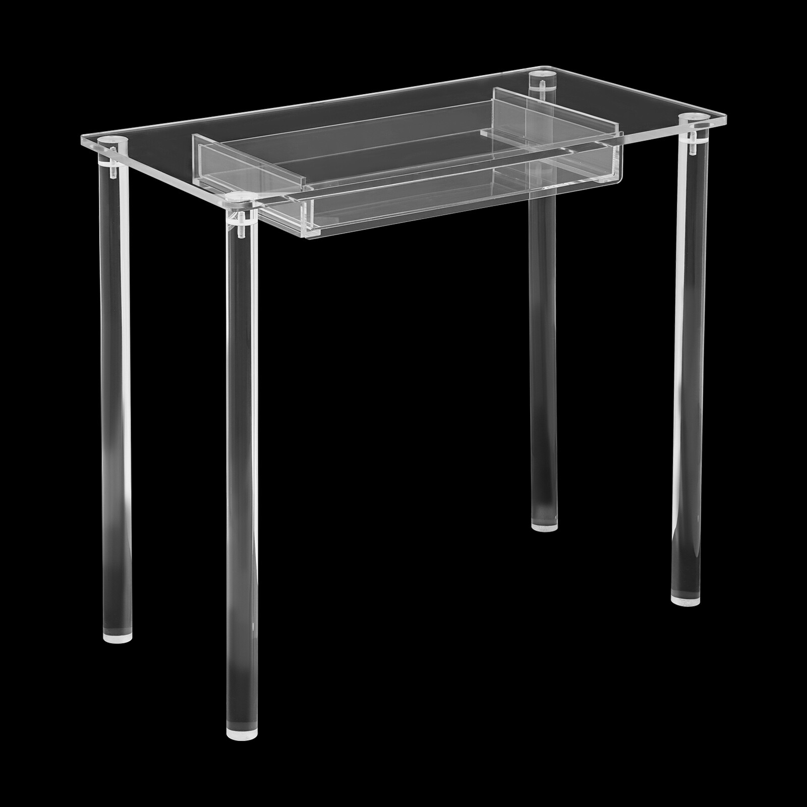 Acrylic Makeup Vanity Desk - Clear Vanity Table w/ Drawer - Small Makeup Table