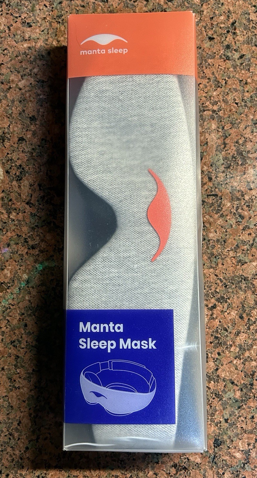 Manta Sleep Mask, 100% Blackout, Super Soft, Zero Eye Pressure. Color: Gray. New