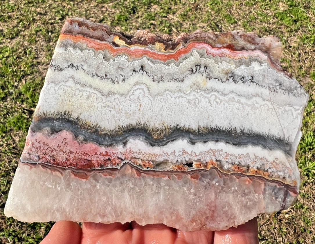 Mexican Crazy Lace Agate Slabs - 309g - 272g