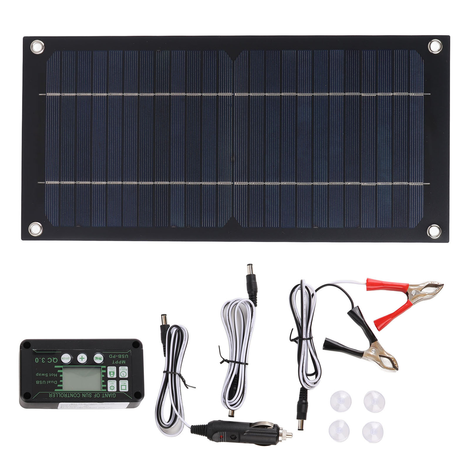 600W Solar Panel Kit 100A 12V Battery Charger w/ Controller Caravan Boat RV Car