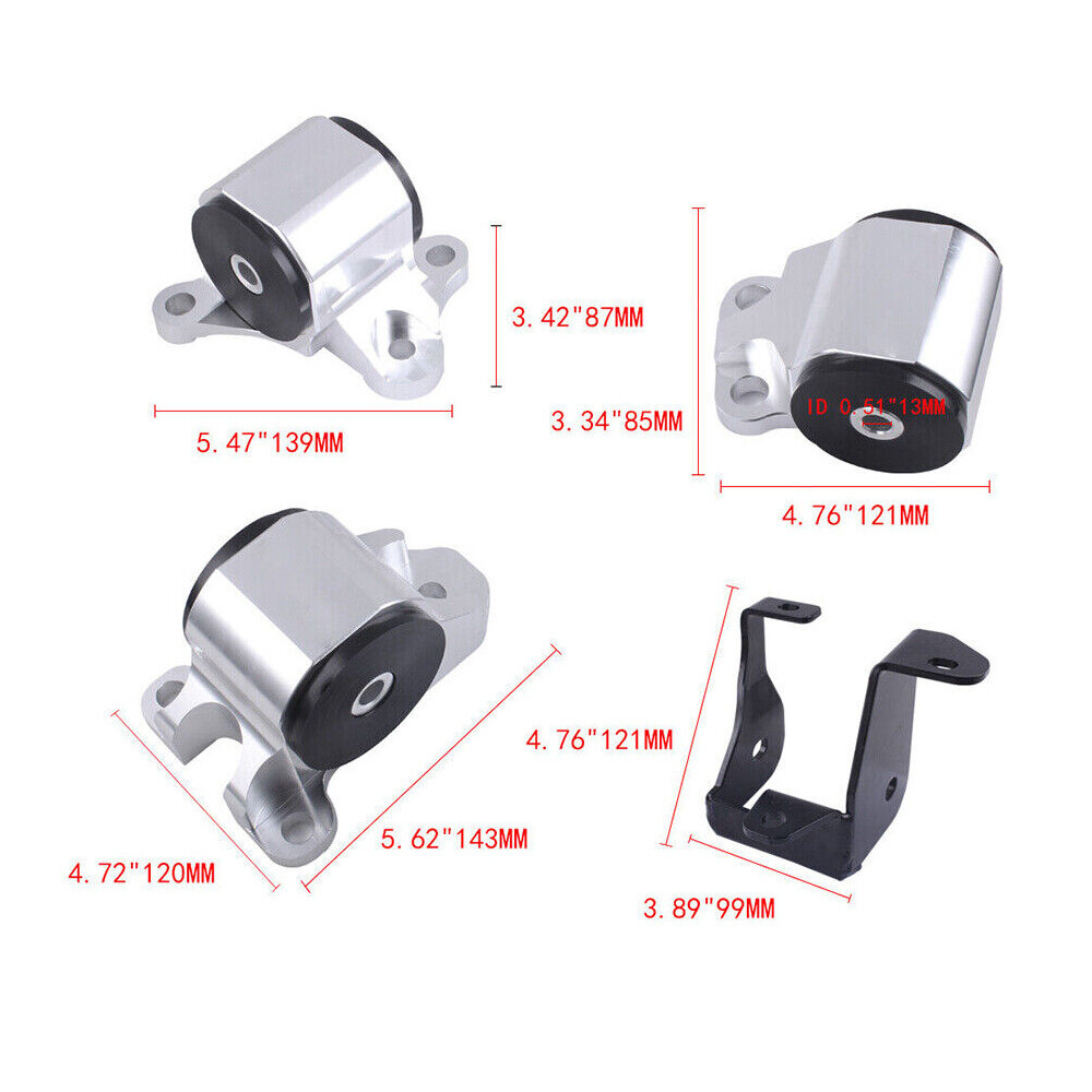 Engine Swap Motor Mount Kit for 96-00 Honda Civic EK B-Series D-Series 2 Bolt