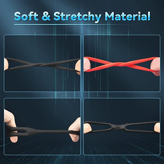 12PCS Cockring Set Silicone Erection Penis Ball Rings Adjustable Sex Toy For Men