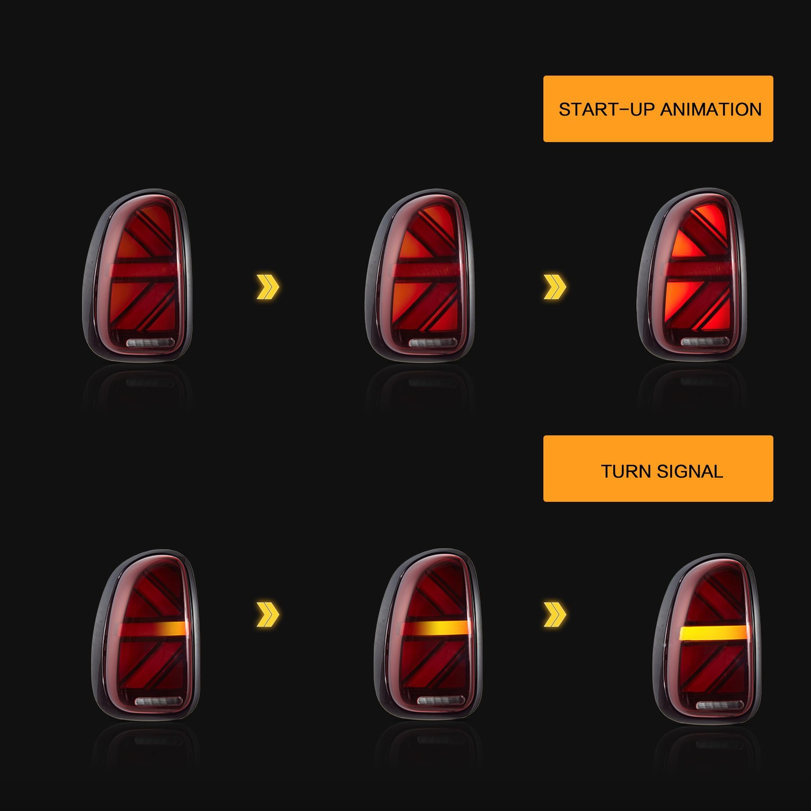 LED Tail lights Assembly Fit for BMW Mini Cooper 2010-2016 Rear Lights