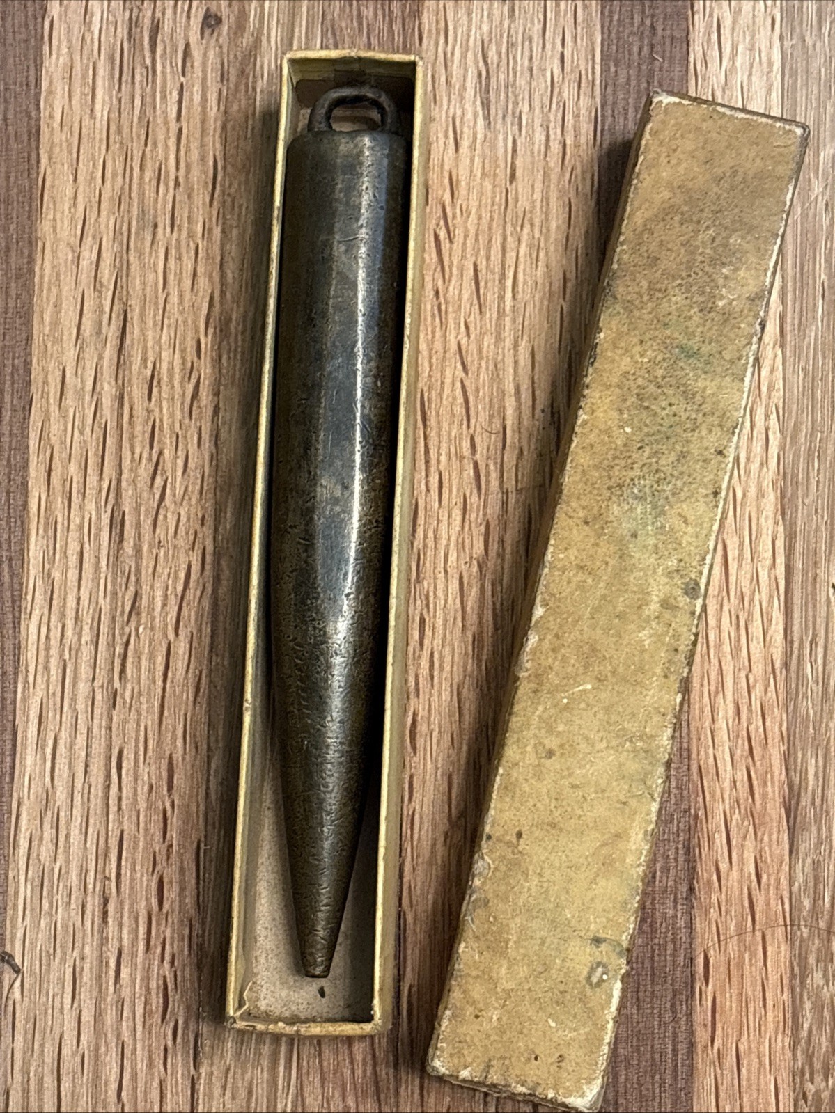 Vintage Lufkin #590 Solid Brass Plumb Bob Made In USA 17.4 Oz 6.5”