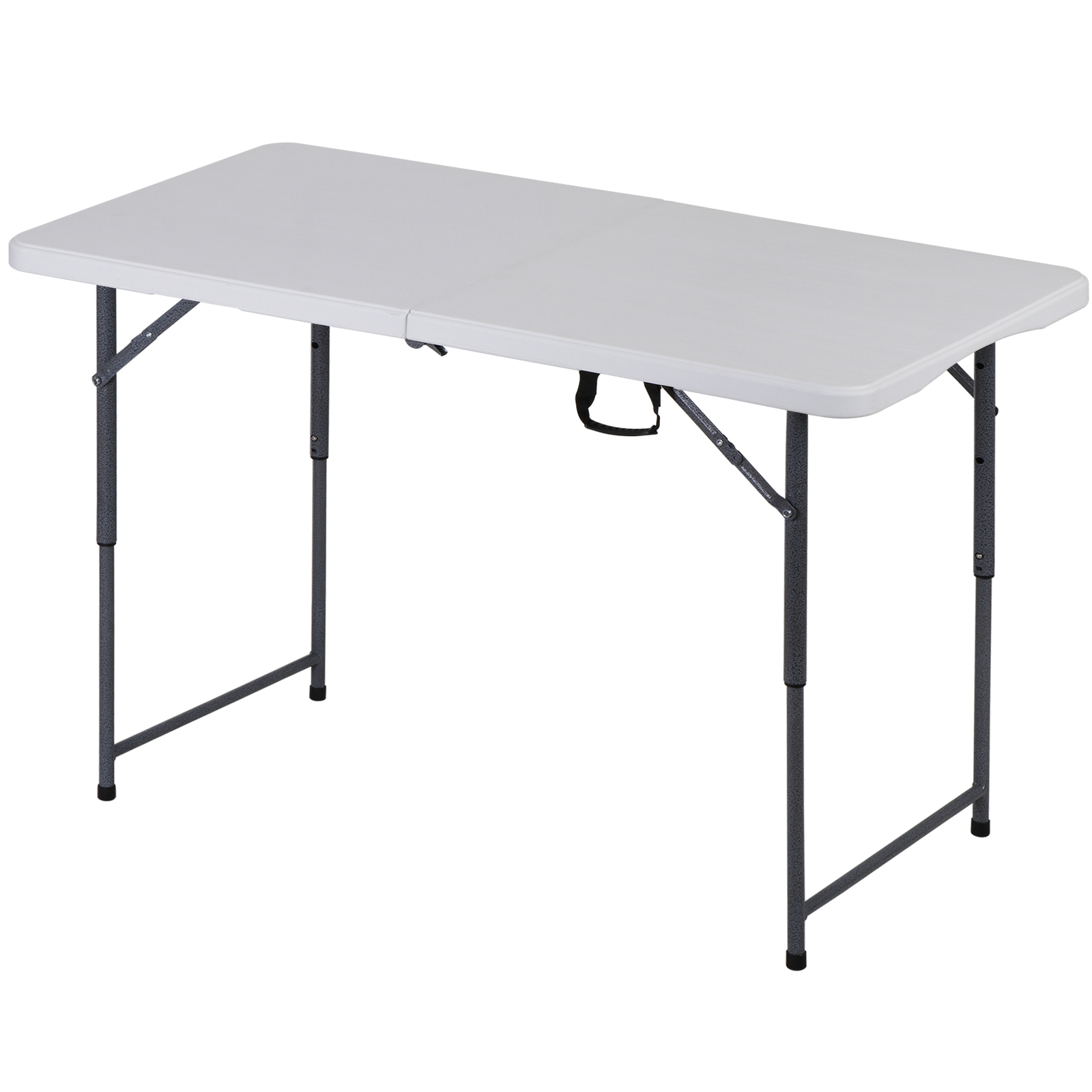 4FT Folding Table Heavy Duty Plastic Foldable Table Banquet Table w/Handle Lock