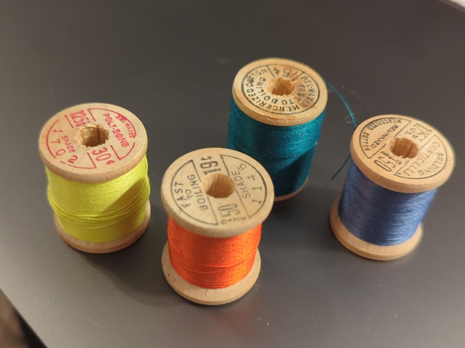 Lot Of 4 Vintage Belding Corticelli Thread Spools