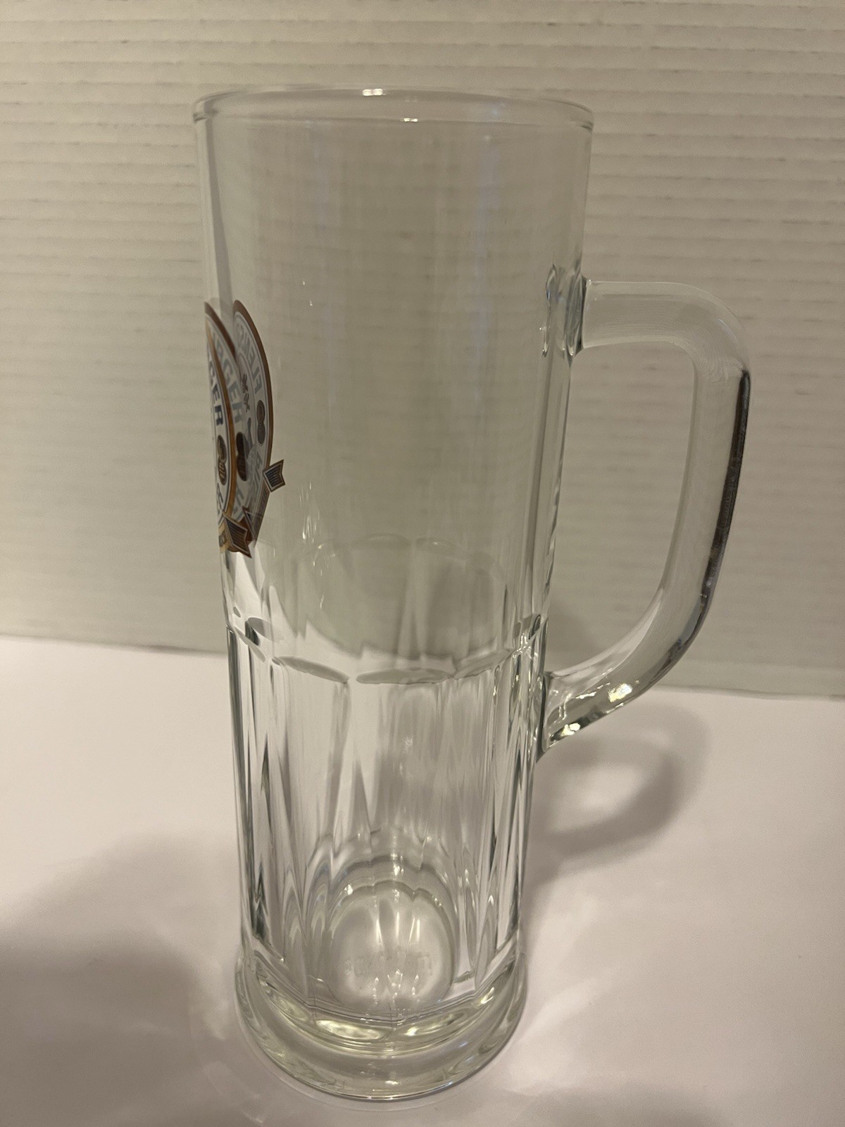 Flensburger Pilsener Herbwurzig & Frisch 0.5 L Beer Mug 8" Tall-Slender-German