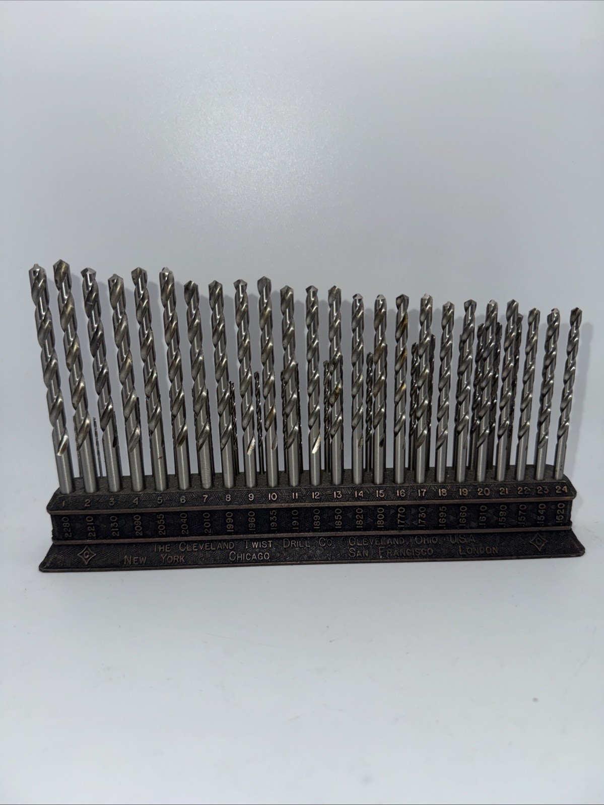 Vintage Cleveland Twist Drill Co #1-#60 COMPLETE with Index stand USA