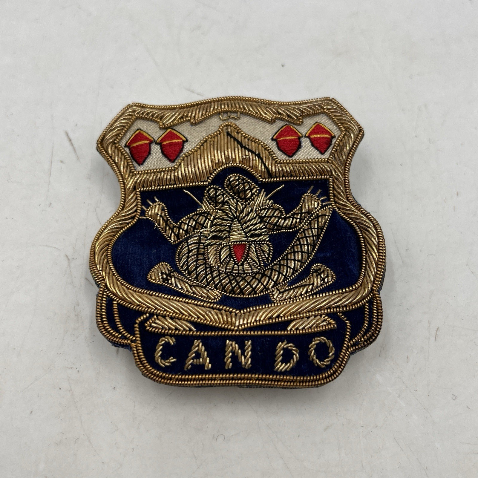 VINTAGE WWII US ARMY 15th INFANTRY REGIMENT CAN DO DRAGON CREST BADGE Patch Rare