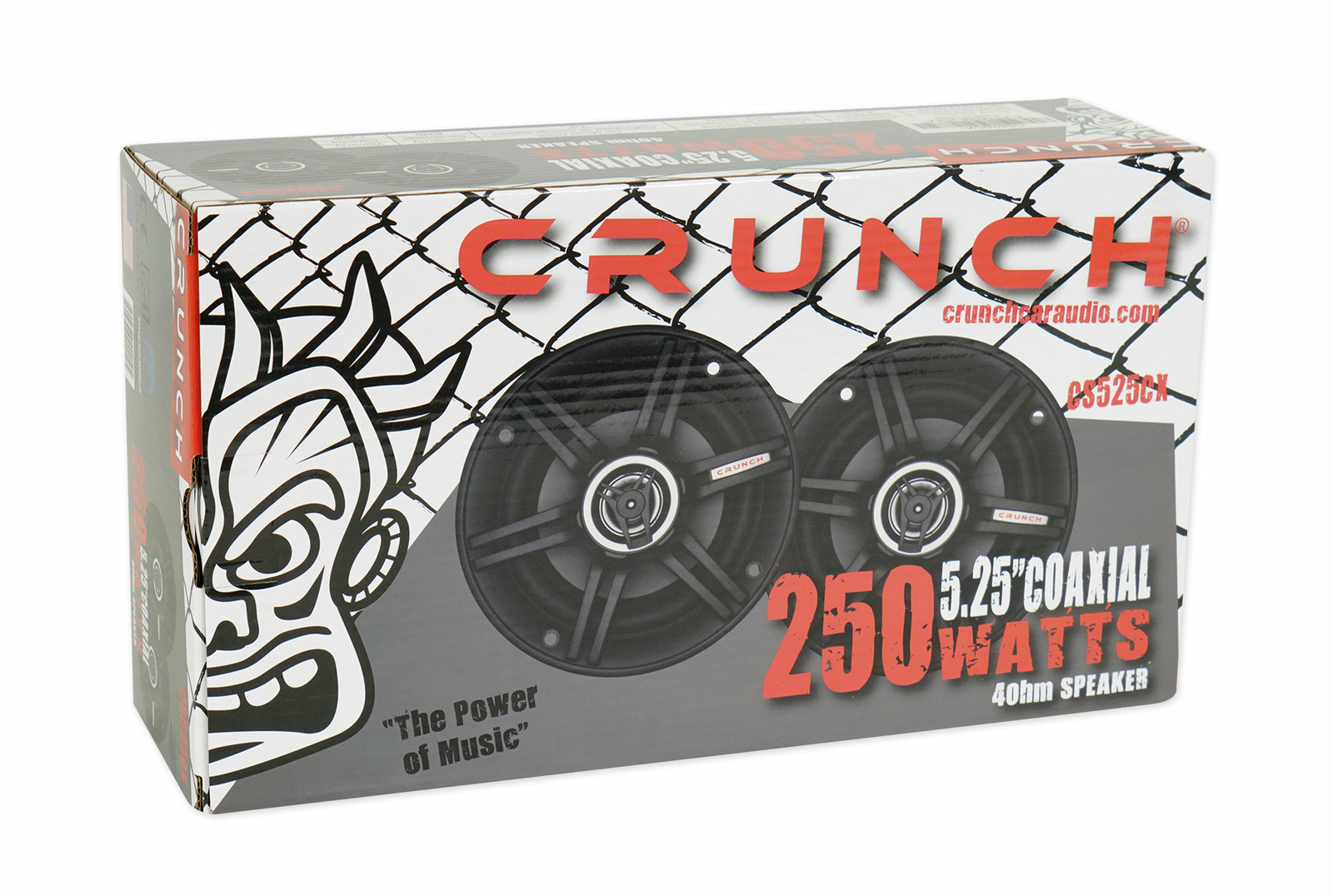 Pair Crunch CS525CX 5.25" Car Audio 2-Way Speakers 250 Watts Max 5 1/4" Inch