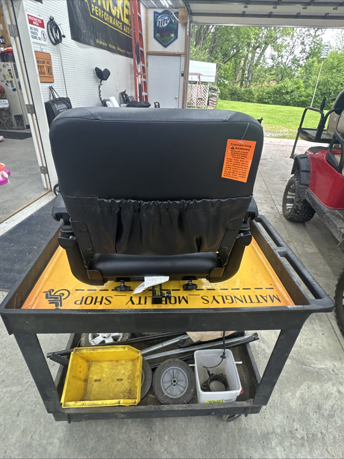 🥇Golden Companion Seat 18" X 16" ~NICE~ Armrest & Seat Mount!! *L@@K WoW*