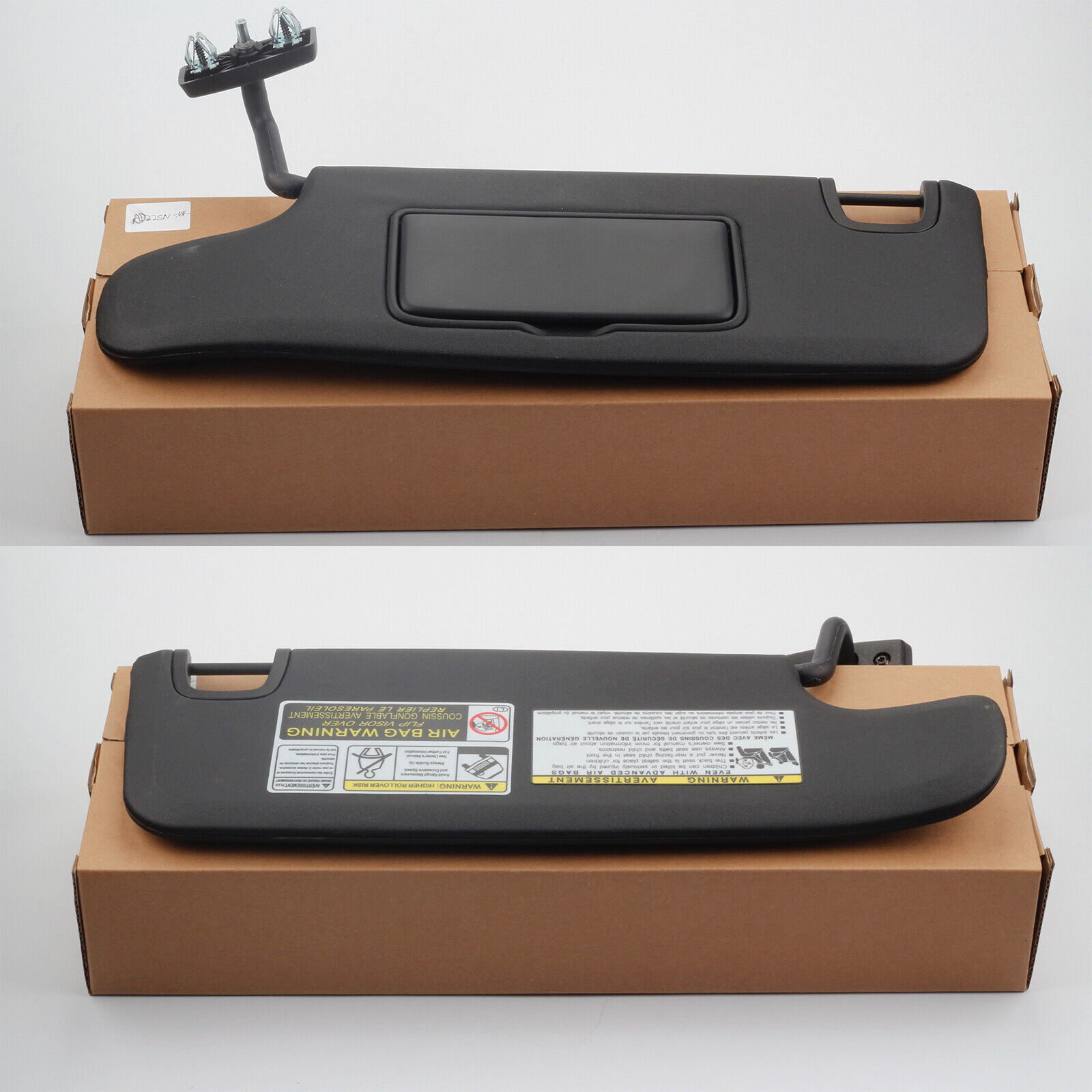 Black Left Driver Side Sun Visor w/Mirror For Jeep Wrangler JK 07-18 6CJ07DX9AA