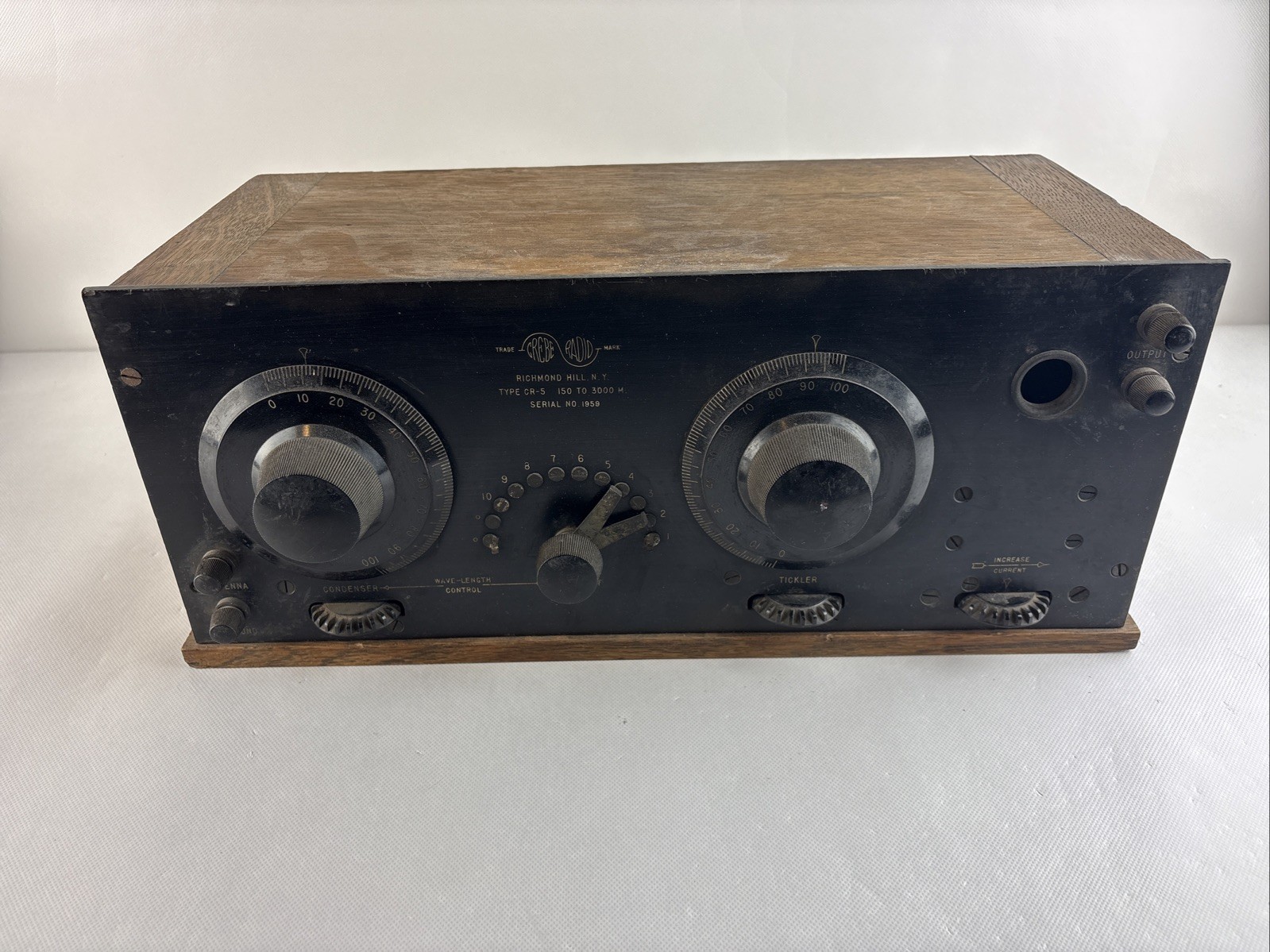 GREBE MODEL CR-5 RADIO Untested Selling ASIS. Parts