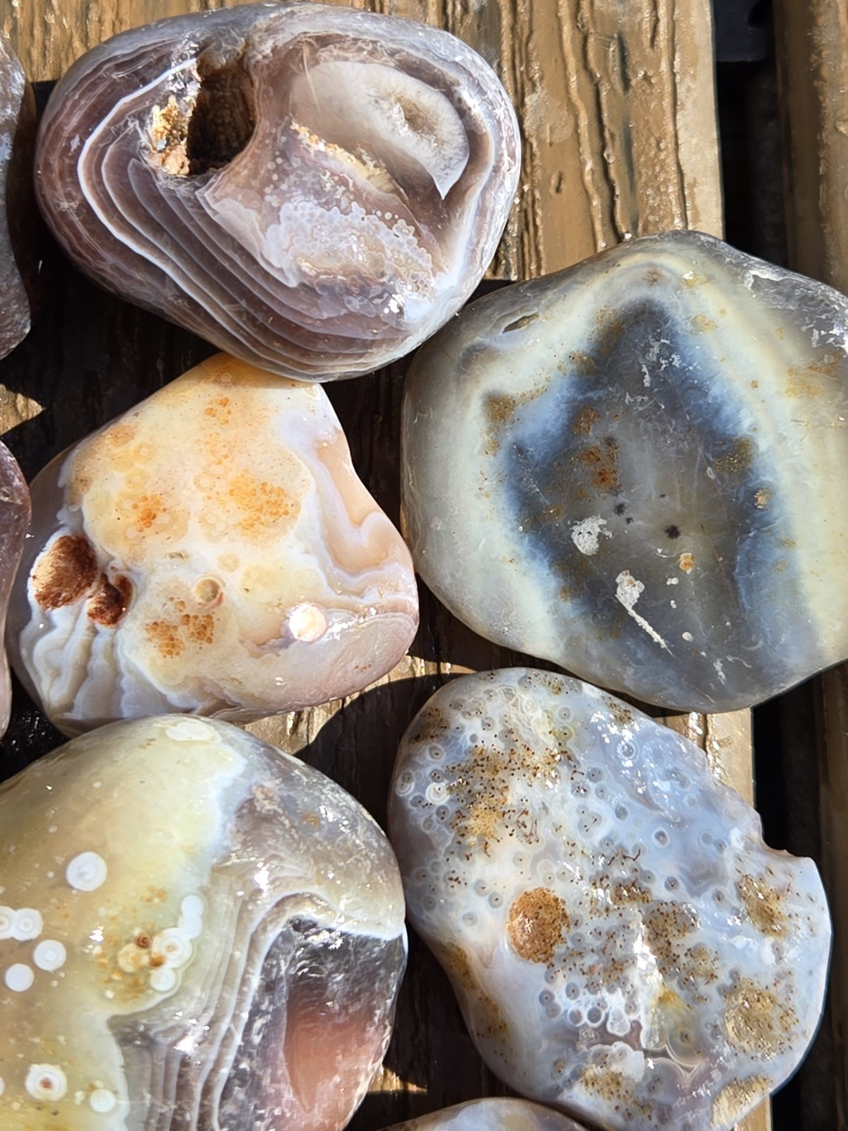 Botswana Agate Selects - DOTS AND SPOTS - Rough, Natural, Not Polished A+ Grade