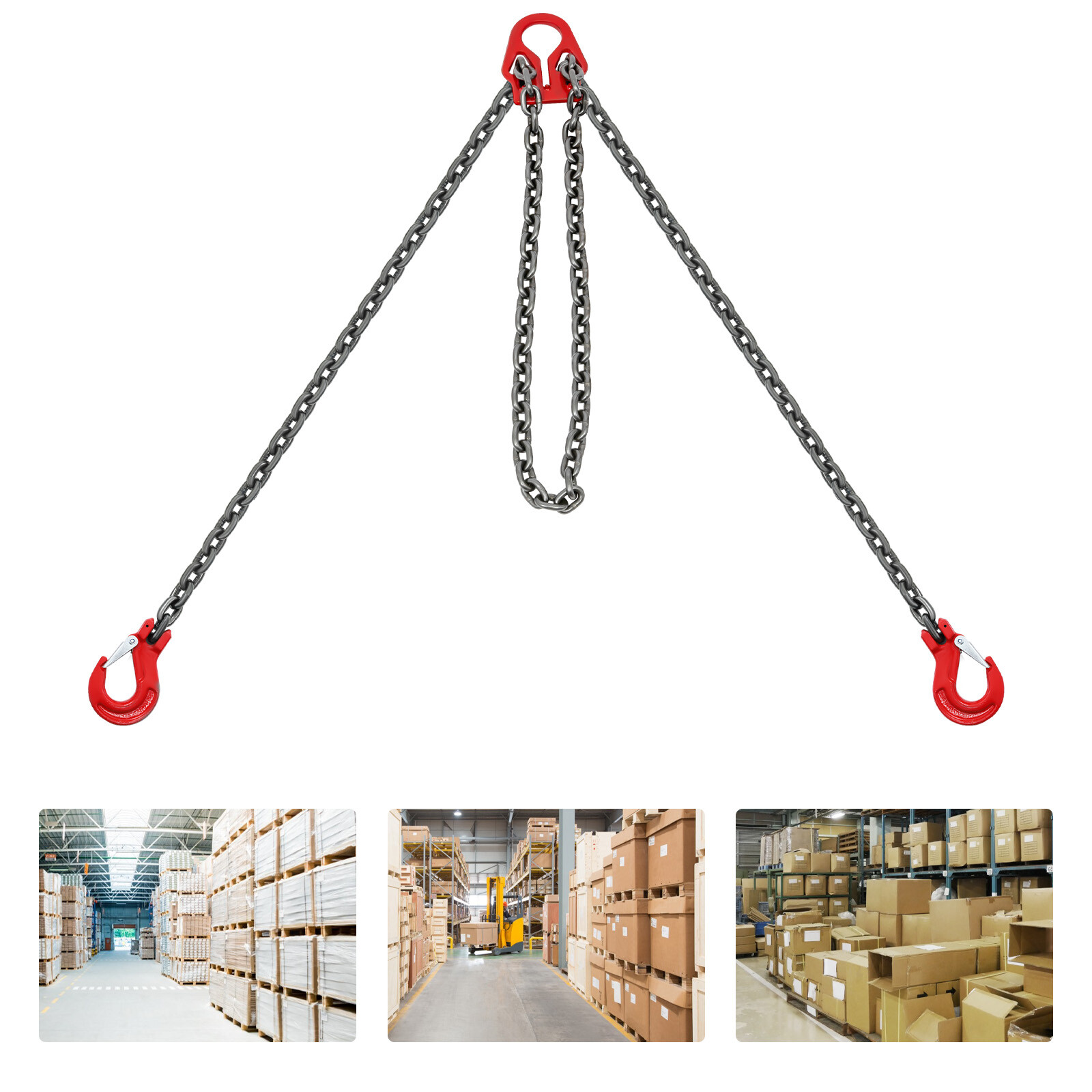 5/16 in*10FT Adjustable Chain Sling with Grab Hook Lifting Chains 5T/11023 lbs