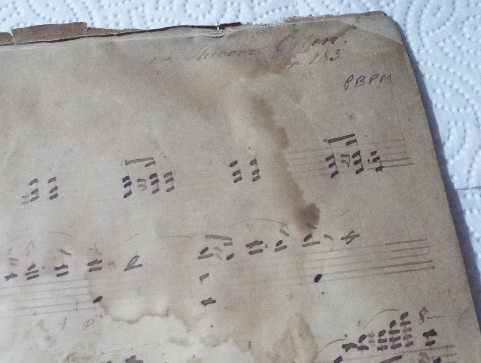 ANTIQUE 1800s HANDWRITTEN SHEET MUSIC WITH SIGNATURES GERMAN COMPOSERS READ!!!!