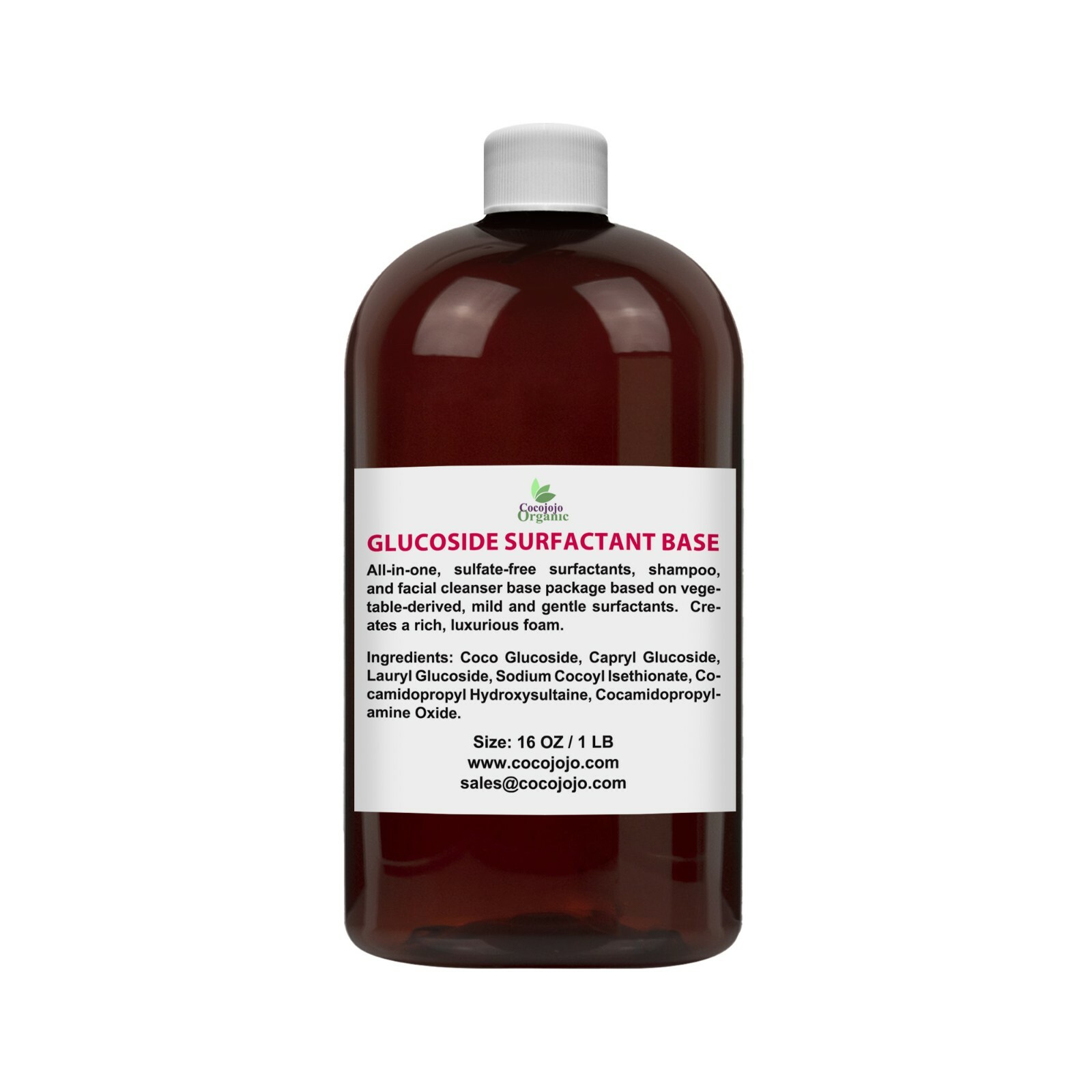 Glucoside surfactant base natural coco decyl capryl foam cleanser shampoo bulk