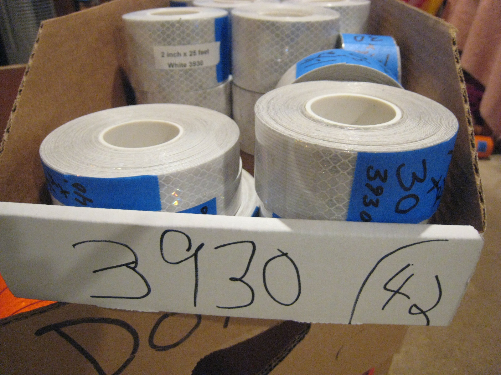 3M White 3930 High Intensity Prismatic Reflective Tape 2" X 25 feet