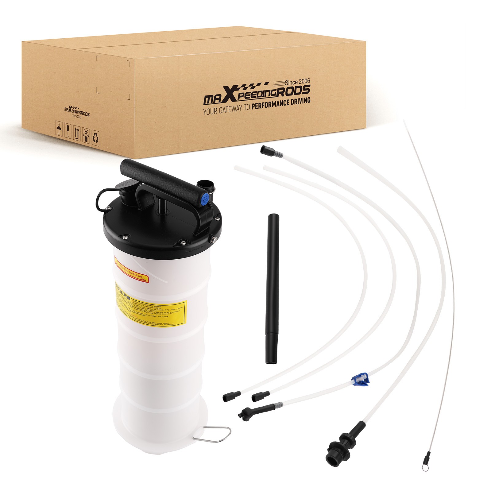 6.5L Manual Oil Change Pump Vacuum Extractor Fluid Transfer Tool Kit 1.74 Gal