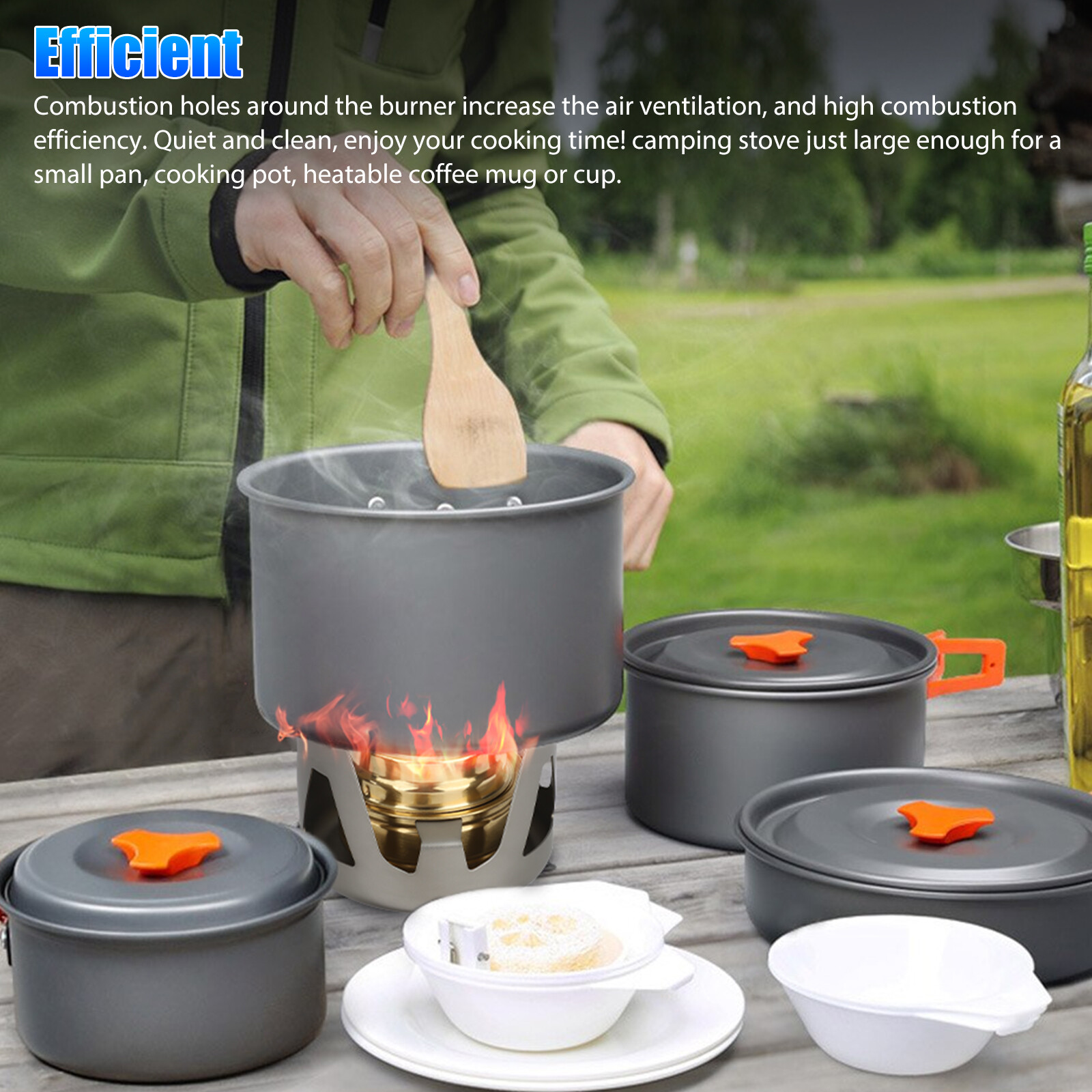 Mini Portable Alcohol Stove Burner Outdoor for Backpacking Hiking Camping Tool