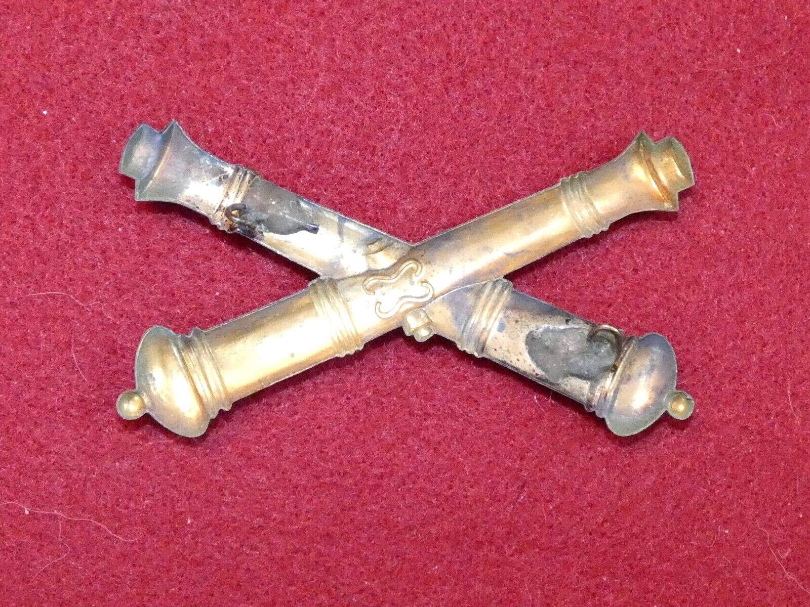 Original Civil War U.S. Pattern 1858 EM Artillery Kepi Badge