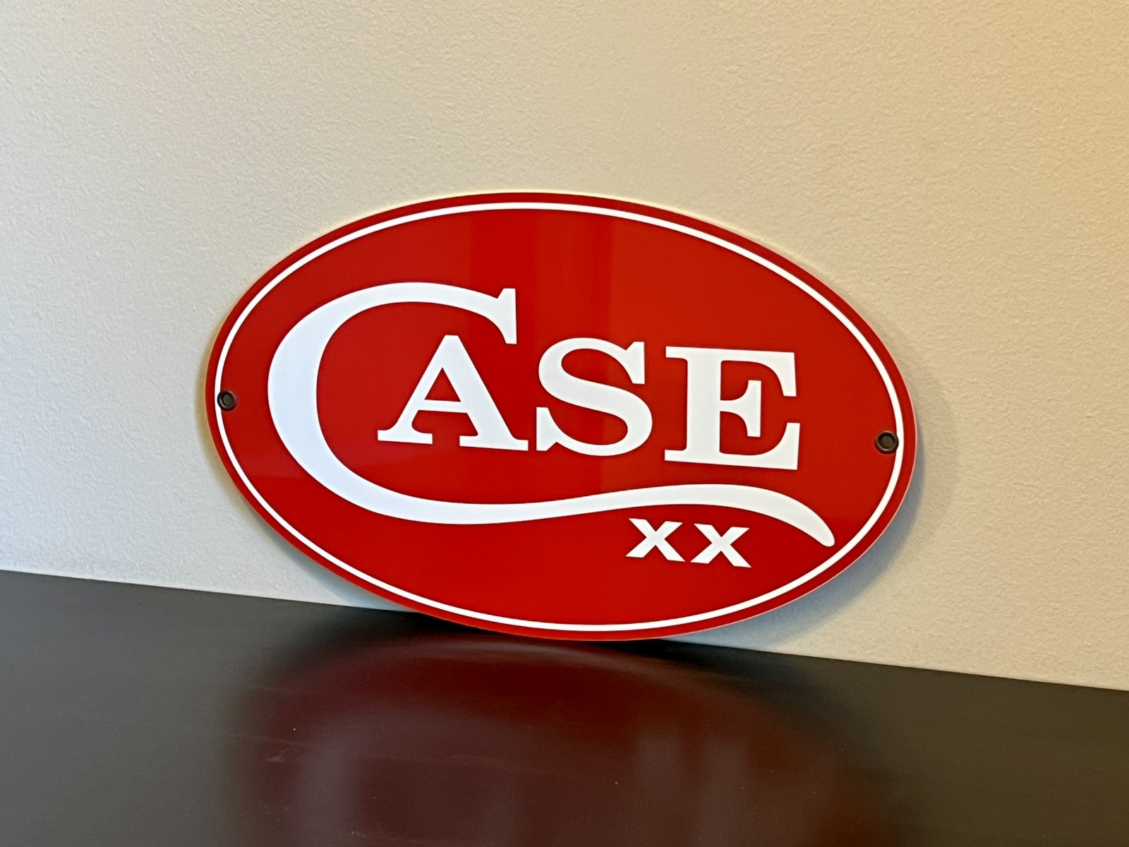 13” Case Cutlery Vintage Style oval Metal Sign Knives