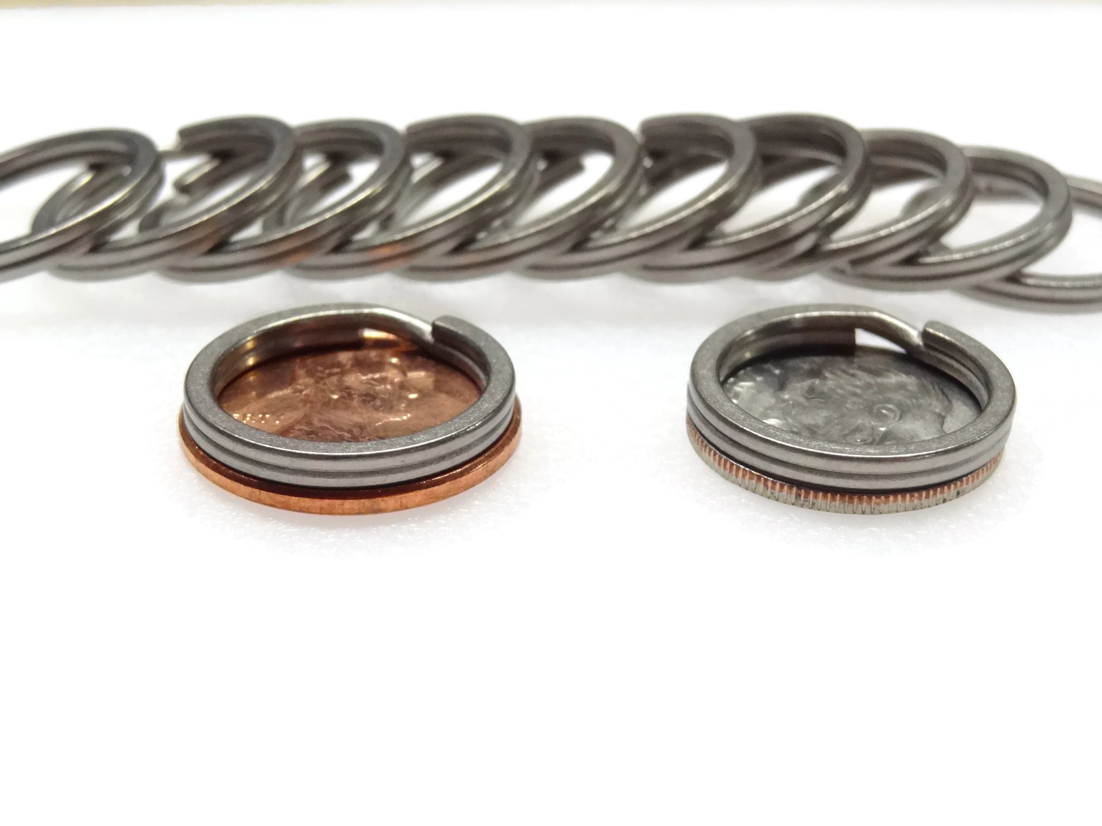 Titanium Key Ring 5 Pack 18mm / 3/4" Ti Split Ring EDC Matte Finish USA SELLER