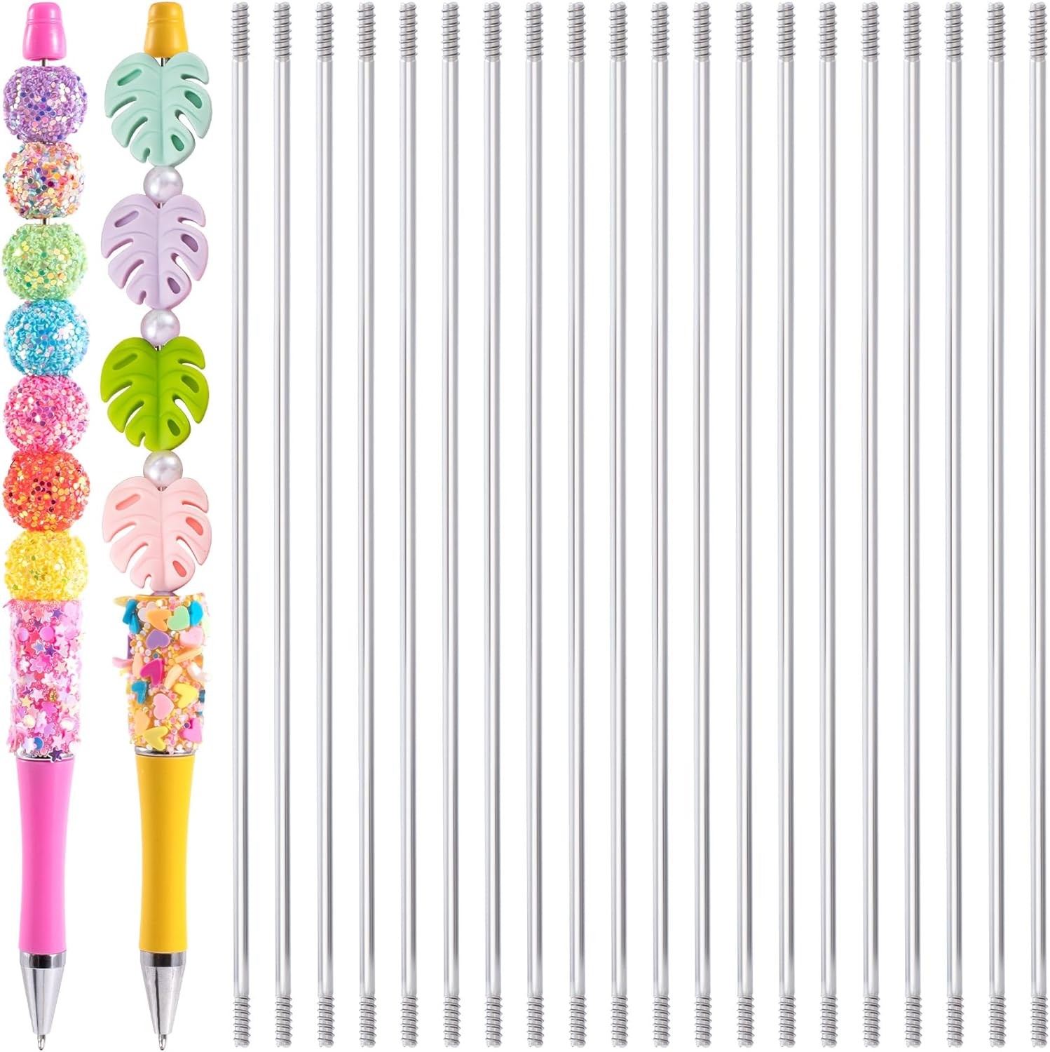 20 Pcs Rust-Resistance Stainless Steel Pen Extenders for Beadable Pens, Beadable