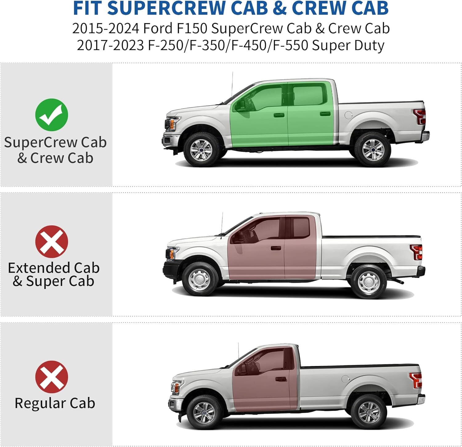 Upgraded Under Seat Storage Box For 2015 - 2023 Ford F150 SuperCrew Cab 3-in-1