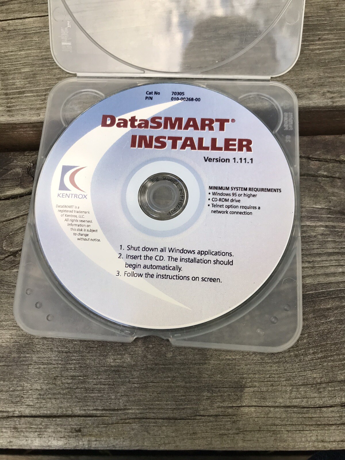 Kentrox 010-00268-00 DataSMART Installer Version 1.11.1 Cat No 70305
