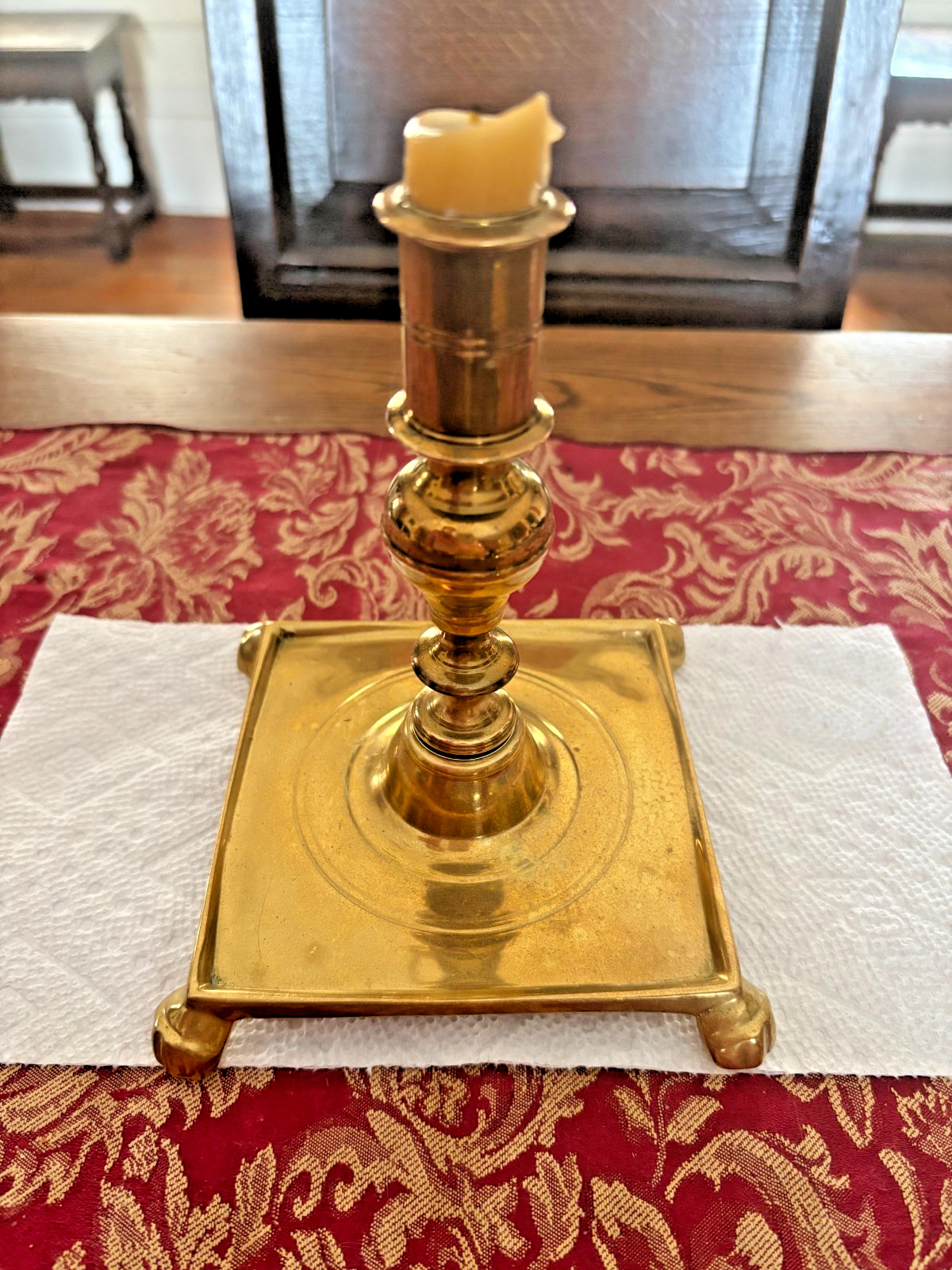 Vtg Metal Crafters Colonial Williamsburg 1690's Brass Candle Holder CW16-5