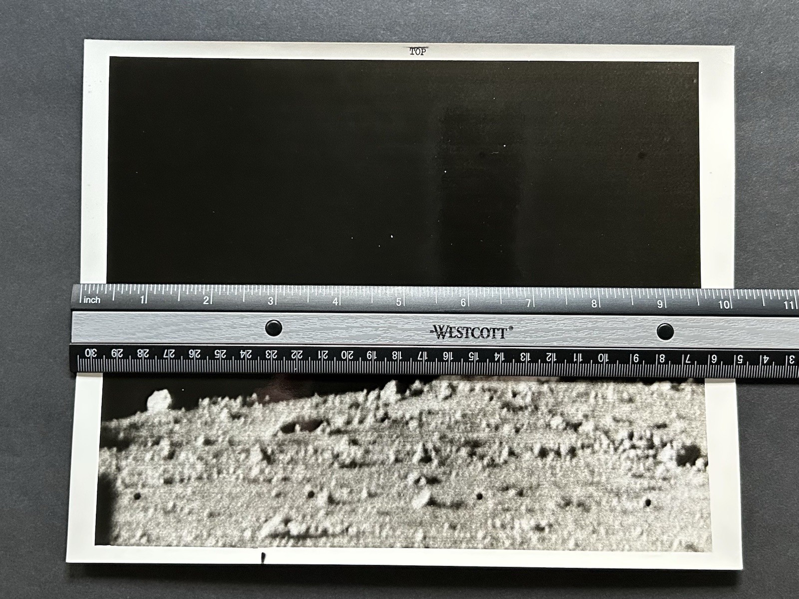 1968 NASA “Moon Surface Piles of Rubble Rocks” Surveyor VII Camera” Photograph