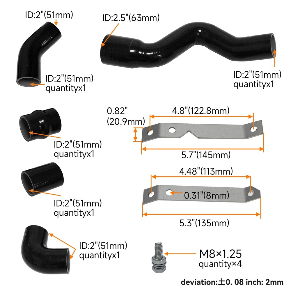 For Audi A4 1.8T Turbo B6 Quattro 2002-2006 New Front Mount Intercooler Kit