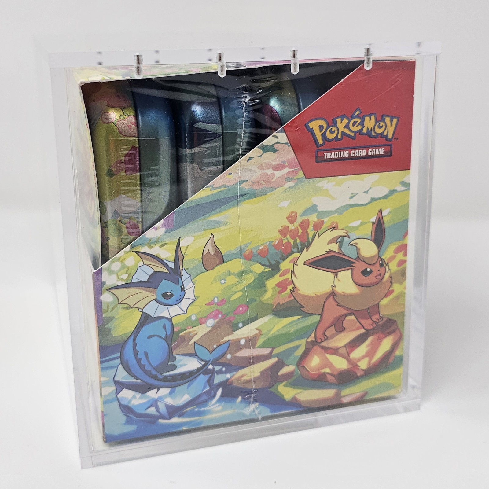 Pokemon Prismatic Evolutions Mini Tin Display Acrylic Case With Magnetic Lid