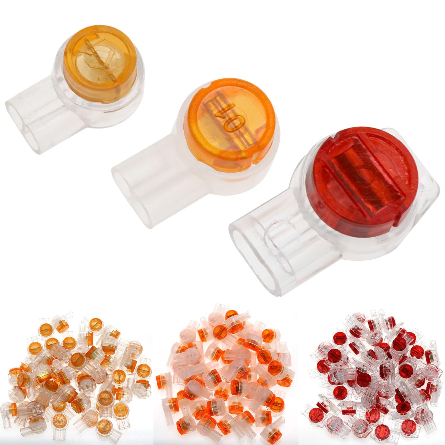150 PCS Waterproof Telephone Data Wire Butt Splice UR/UY/K1/K2/K3 Connectors