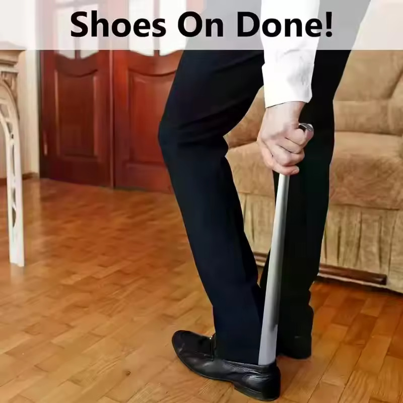 20.5" Extra Long Metal Handle Shoe Horn Stainless Steel Handled Shoehorn Horns