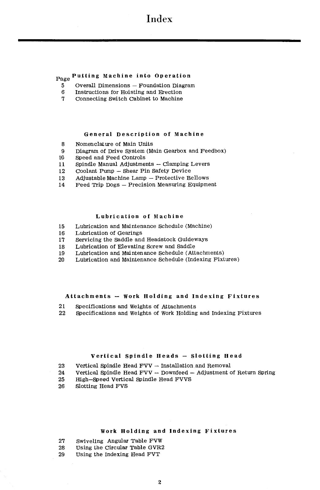 DECKEL Model FP1 Universal Tool Milling & Boring Machine Instruction Manual 1205
