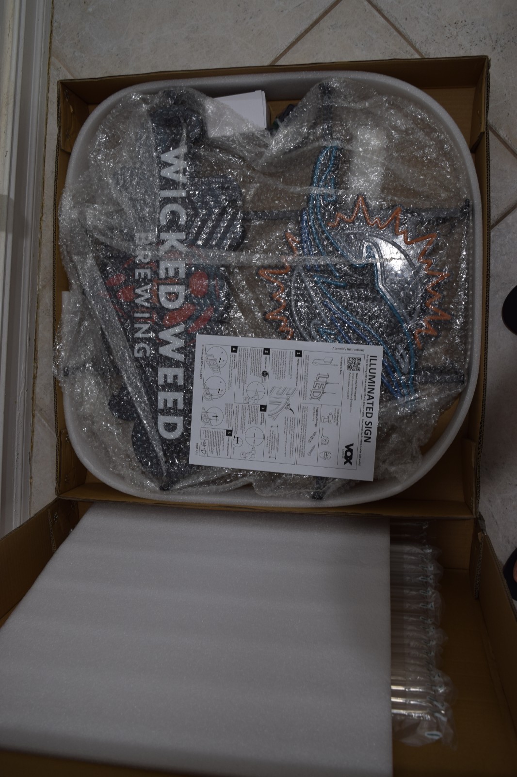 WICKED WEED BREWING CO. NFL MIAMI DOLPHINS LED BEER BAR SIGN MAN CAVE LIGHT