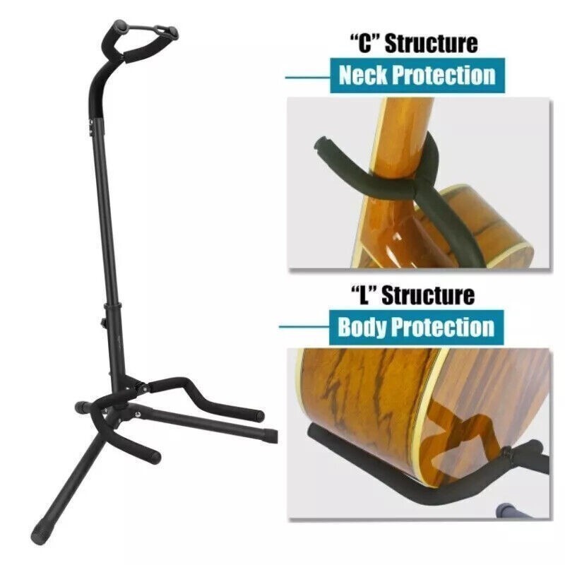 Floor Tripod Guitar Steel Stand Floor Tripod Guitar Stand Folding Vertical Gift