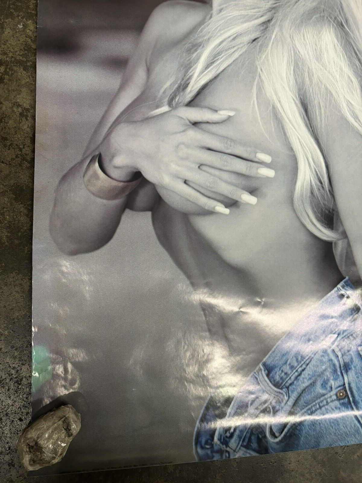 1990's vintage Poster hot girl Wearing Levi Jeans model C2585