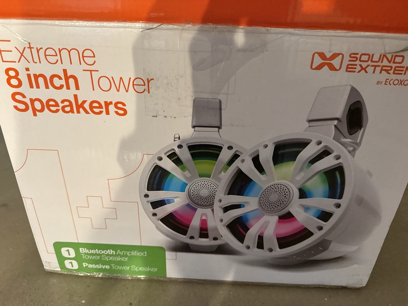 ECOXGEAR ExtremeTower Speakers ET08 - 2 Passive Extreme 8 inch Tower Speakers