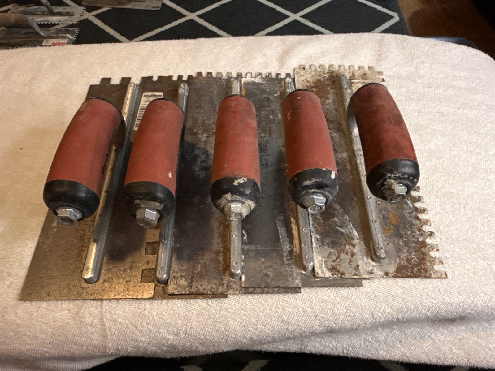 X5 Marshalltown Notched Trowels with Durasoft Handle & Different sizes