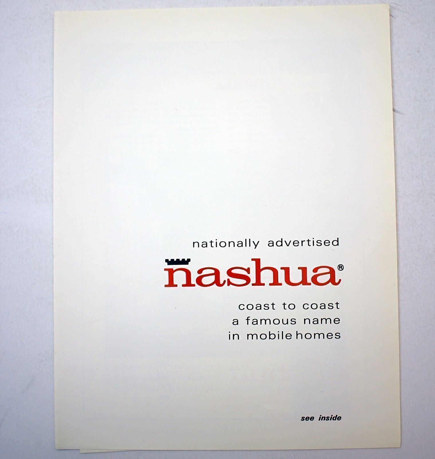 1960s Nashua Mobile Homes Color Ad Brochure Mid-Century Modern #18