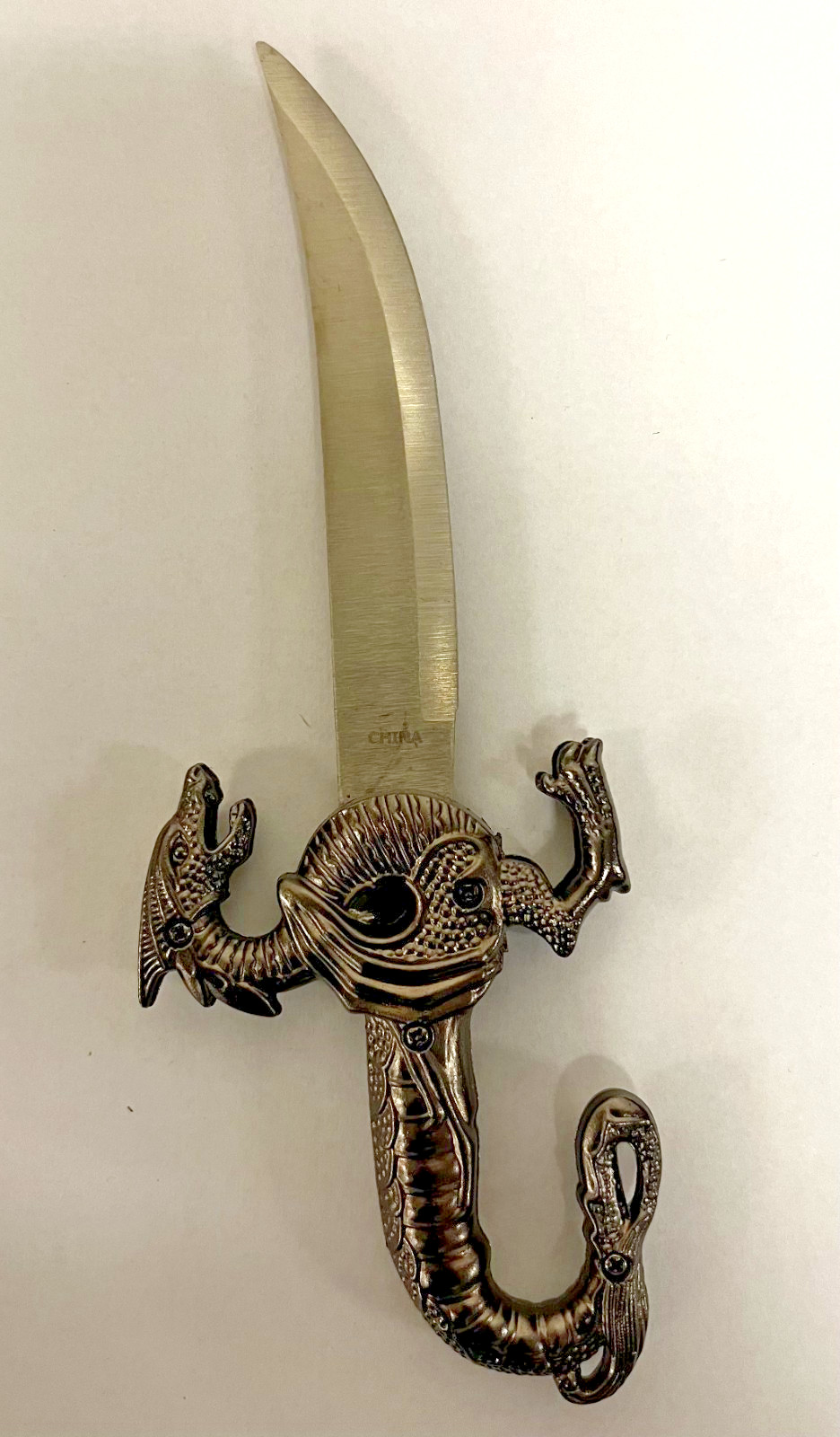 10" INLAY FANTASY DRAGON DAGGER W/ SHEATH Blade Knife Collectible Dagger Knife